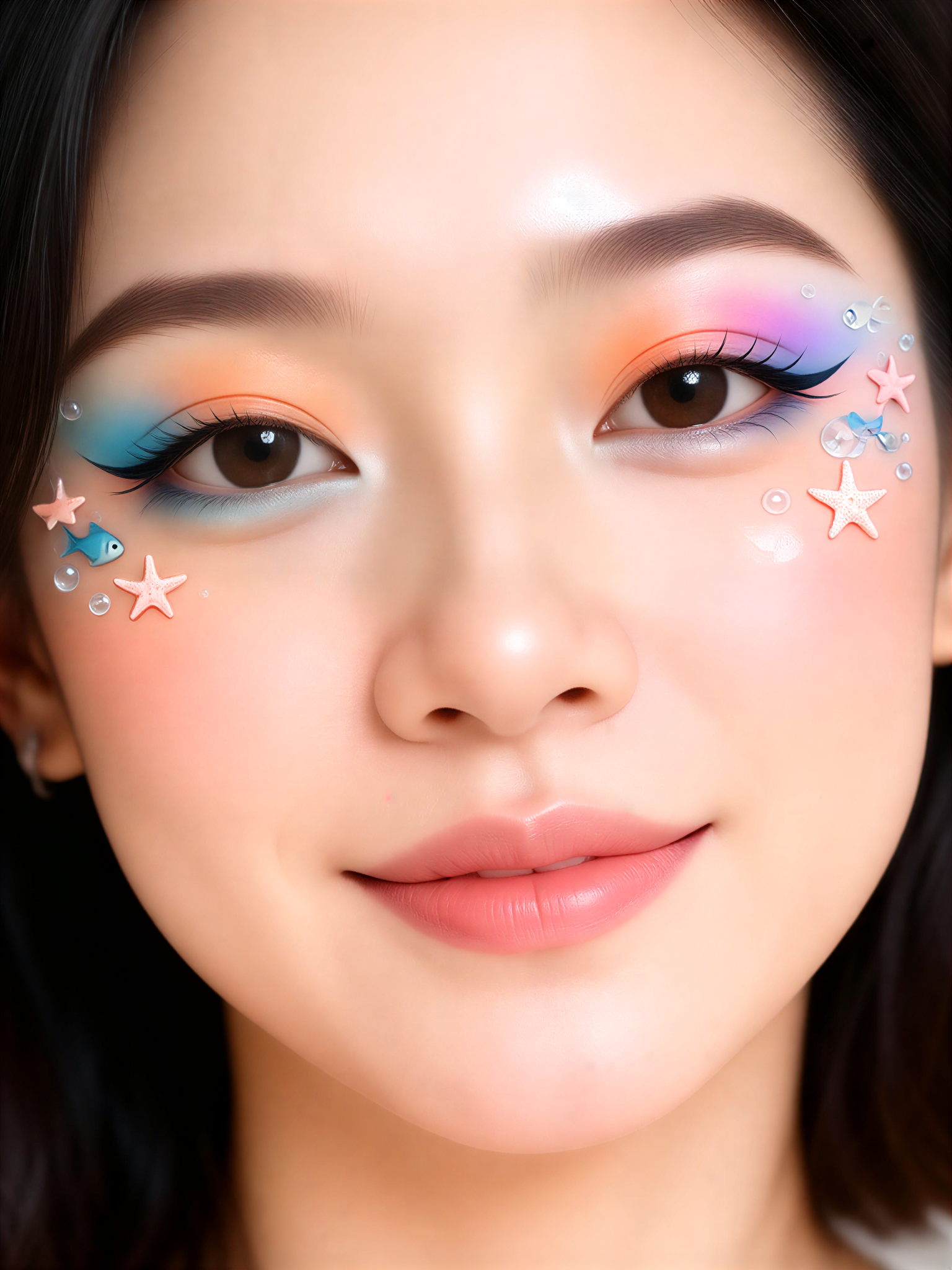 Ozean-inspiriertes Gesichts-Make-up image