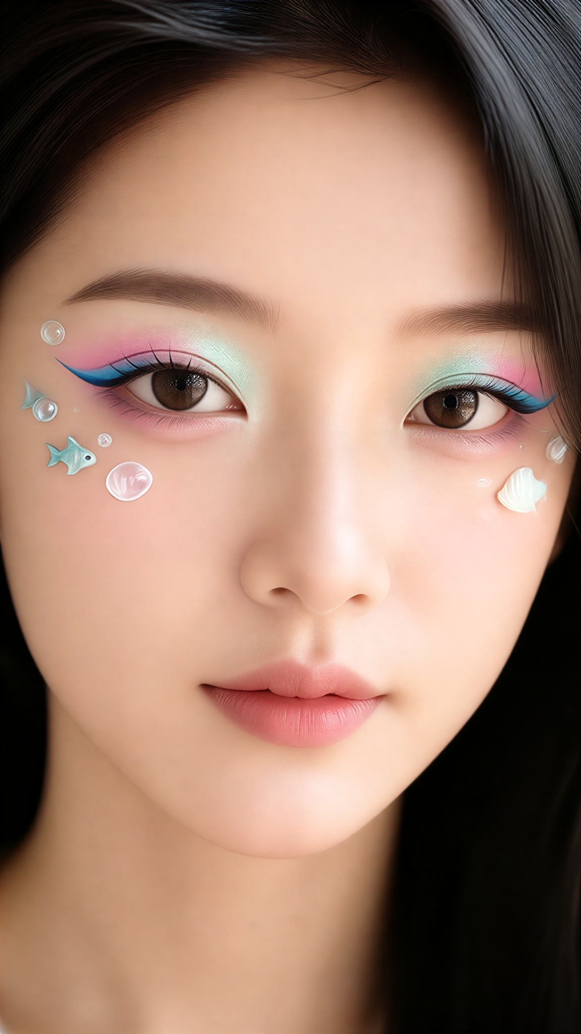 Ozean-inspiriertes Gesichts-Make-up image