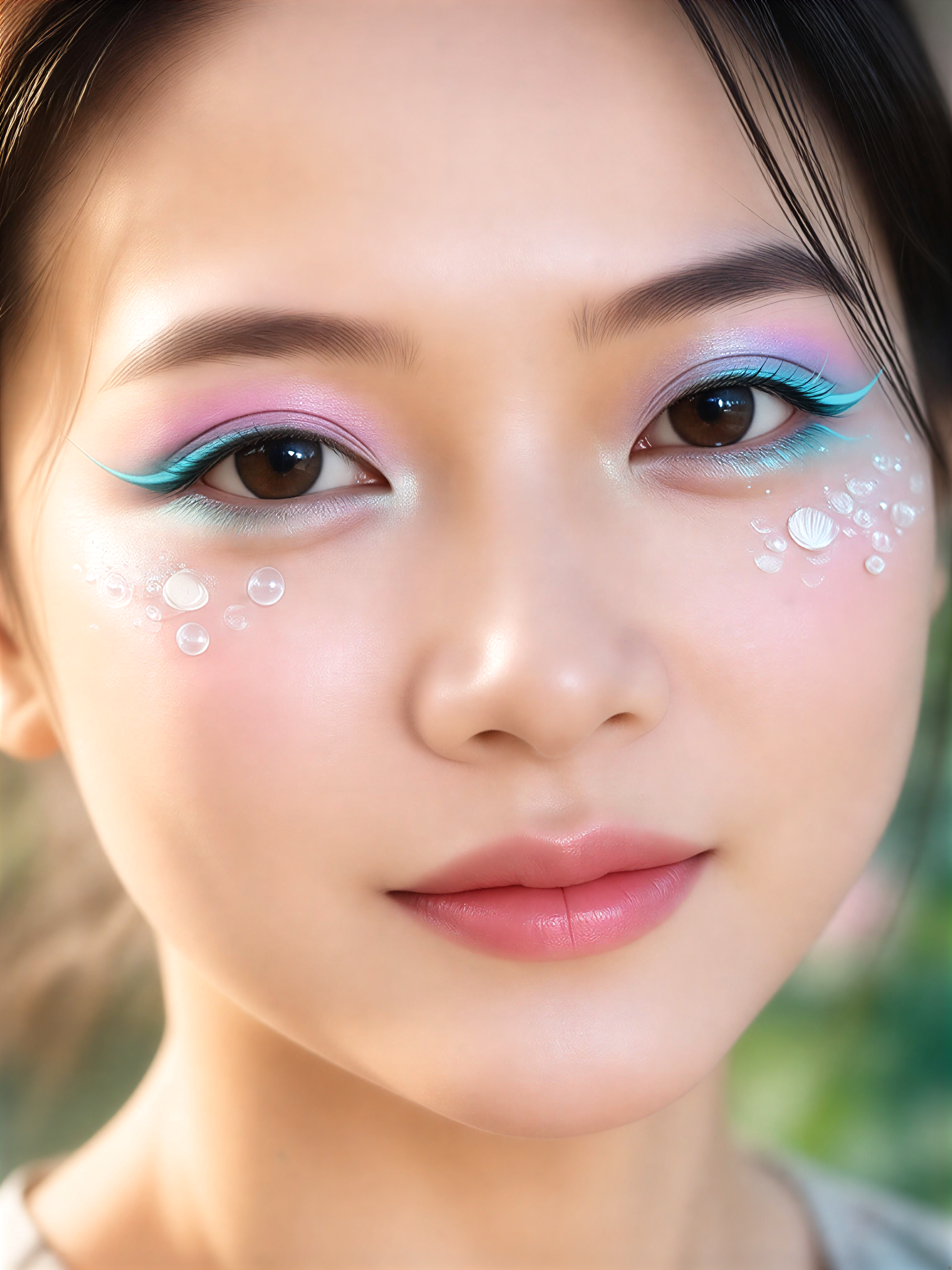 Ozean-inspiriertes Gesichts-Make-up image