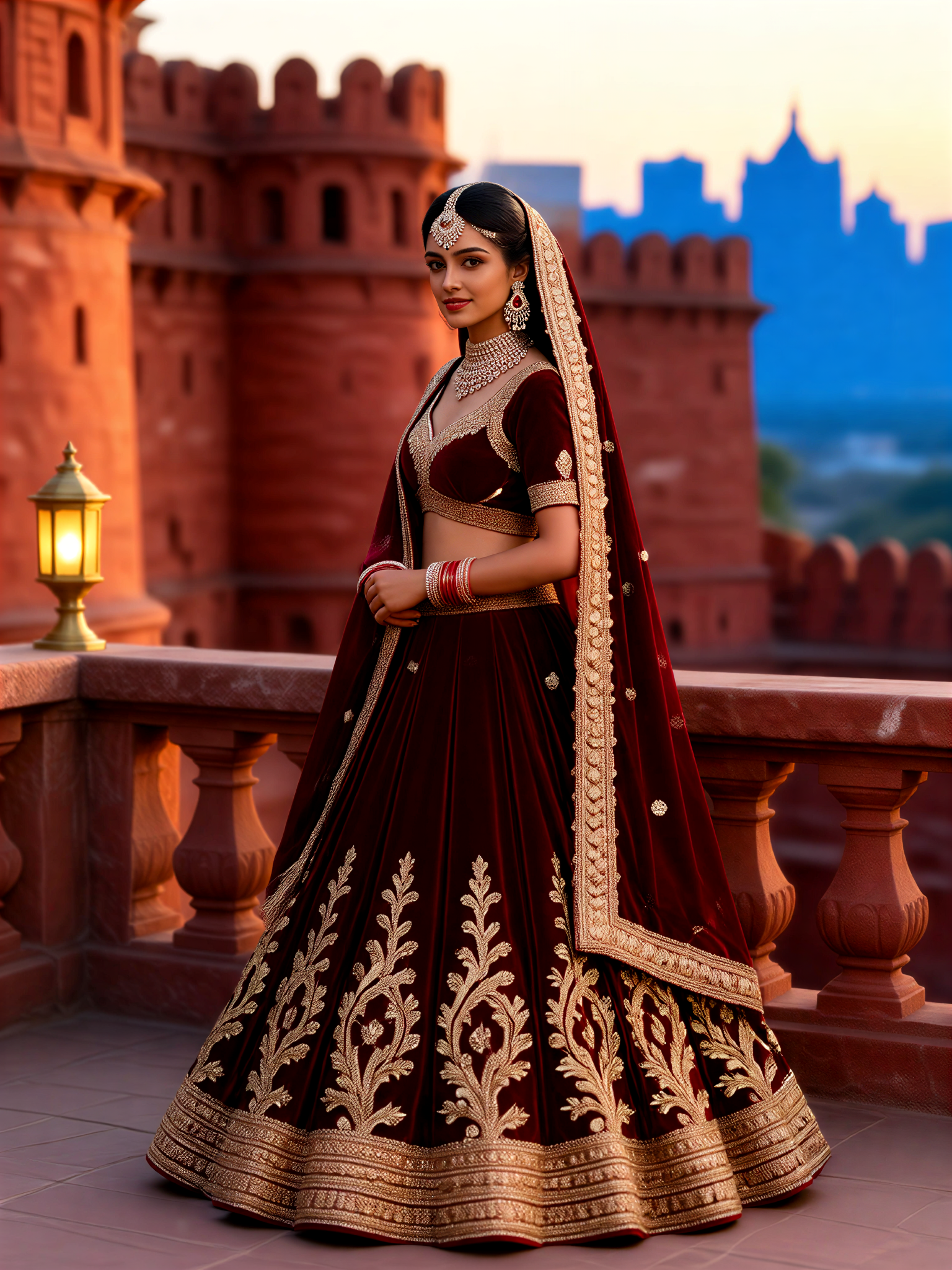 Maroon Badla Bride image