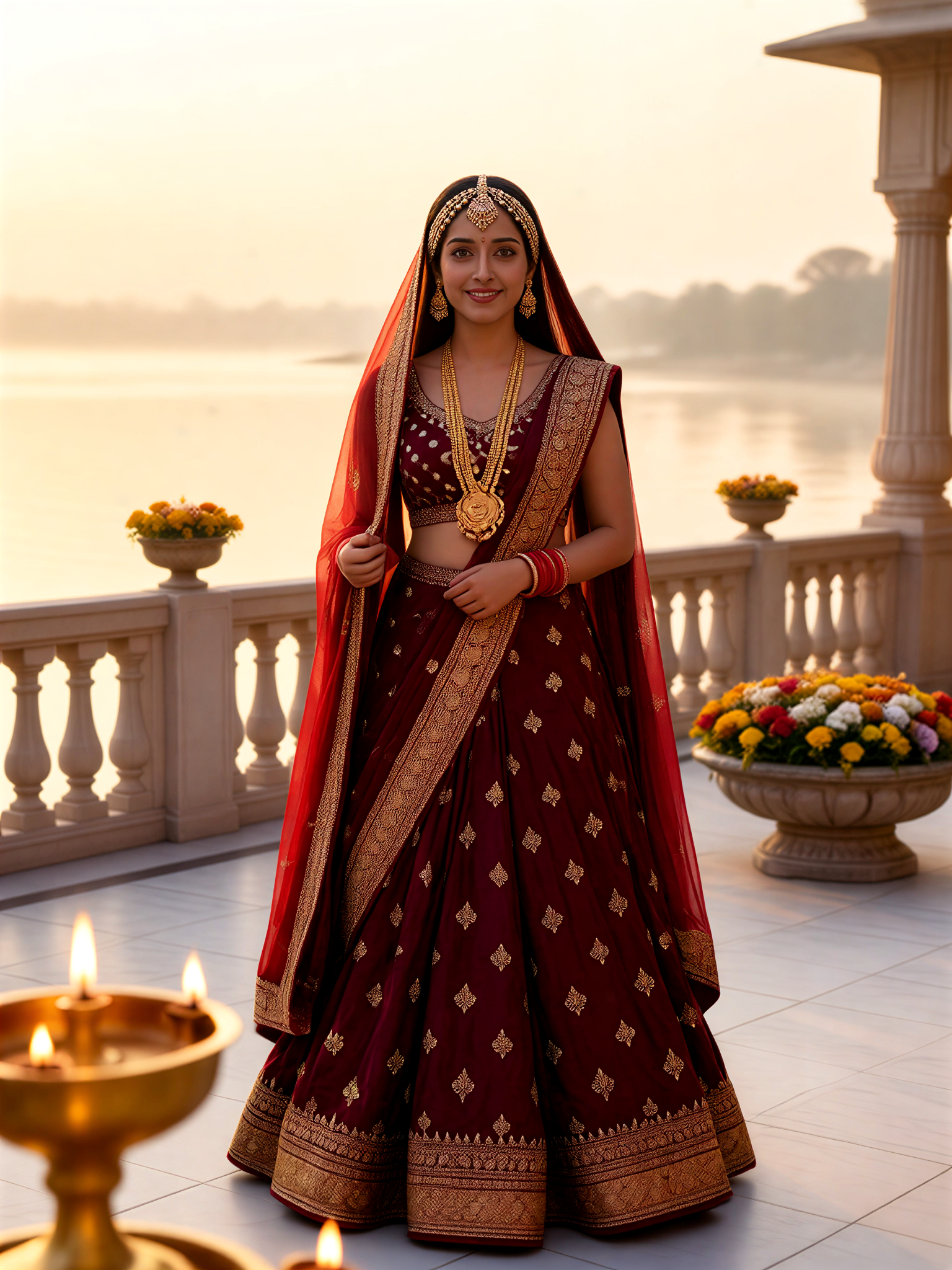 Burgundy Banarasi Bride image