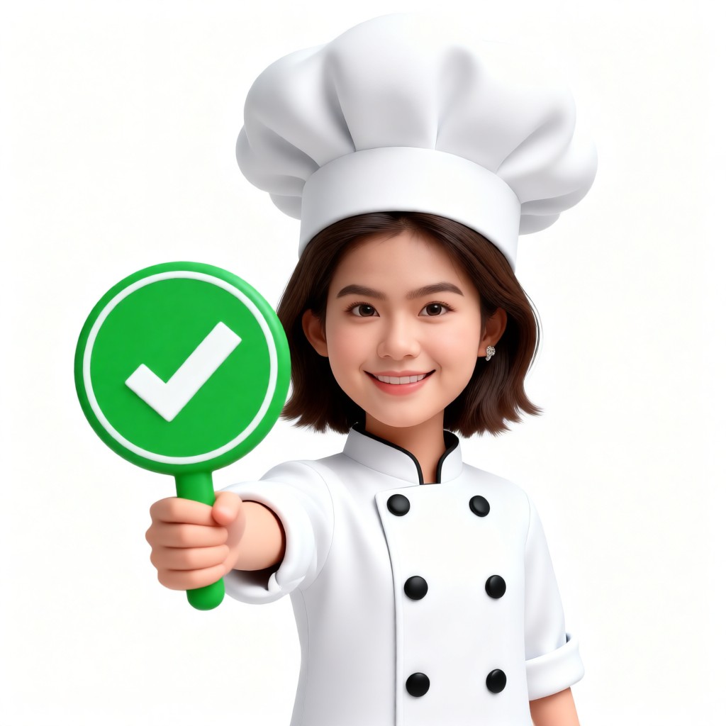 Little Chef Holding a Sign image