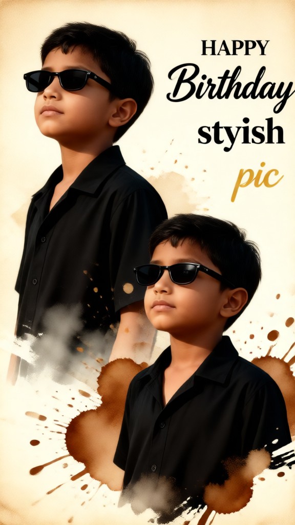 Handsome Baby Boy Birthday Poster-02 image