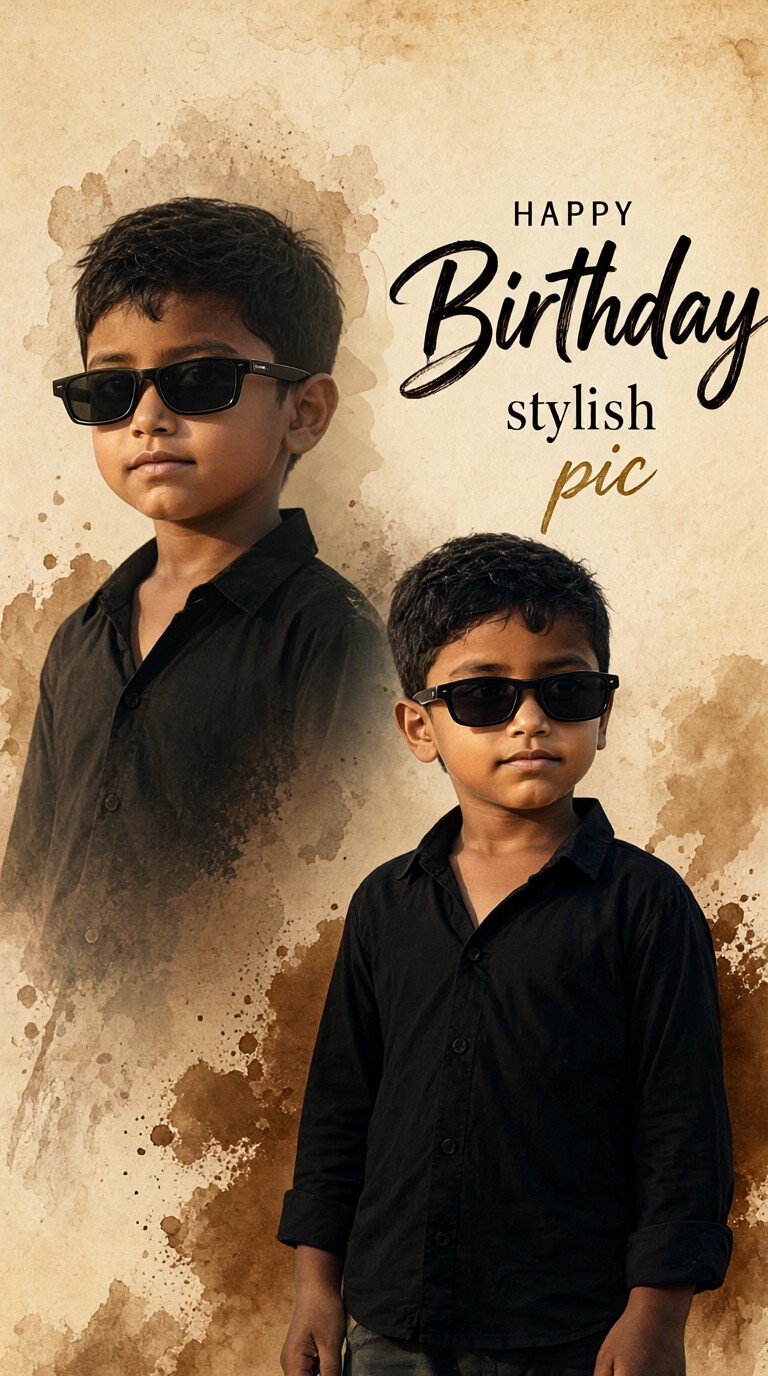 Handsome Baby Boy Birthday Poster-02 image