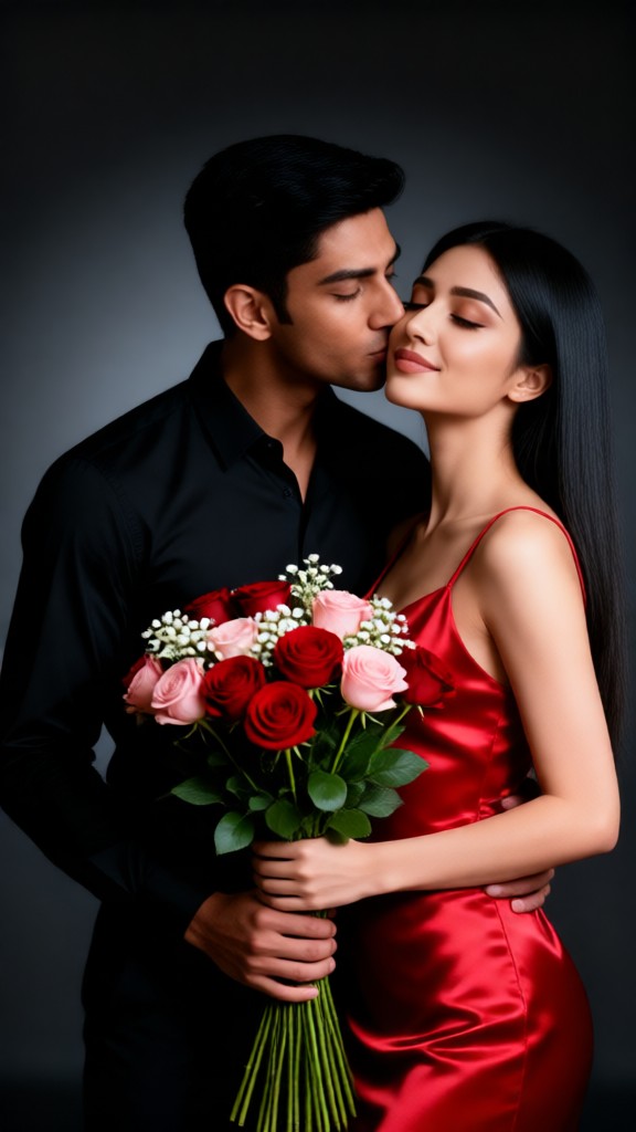 Romantic Couple Sexy Kiss Portrait-03 image