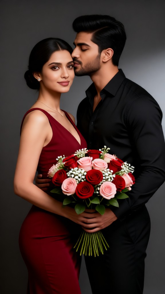 Romantic Couple Sexy Kiss Portrait-04 image