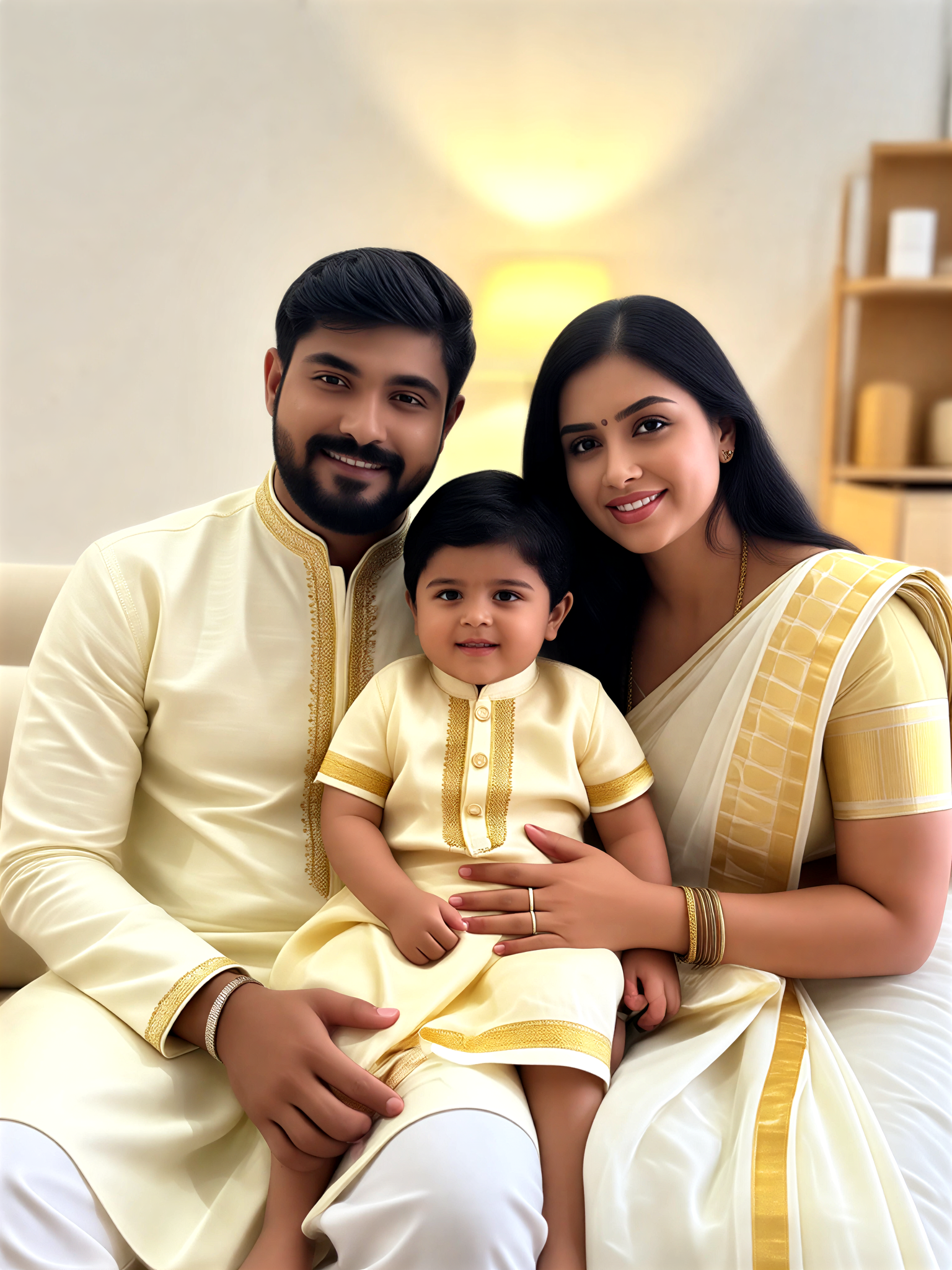 Cream Gold Family image