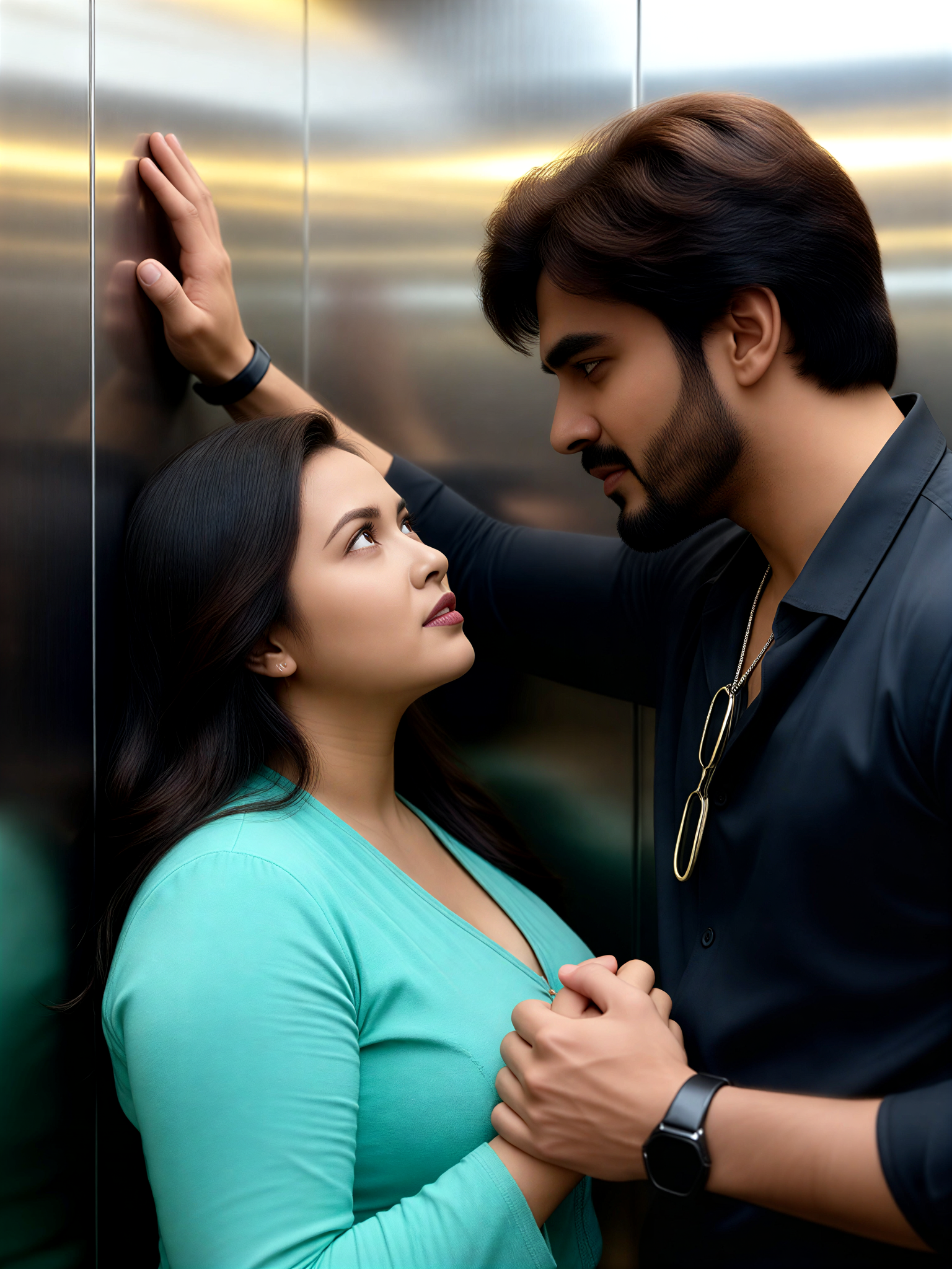 a1.art-generated First Kiss In Elevator Video image