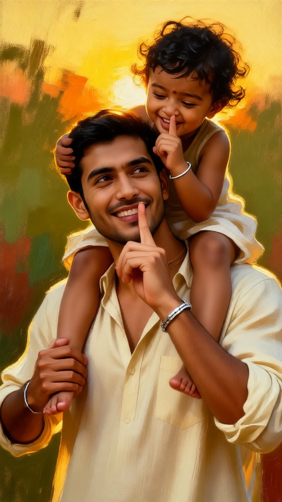 Father And Baby Girl image
