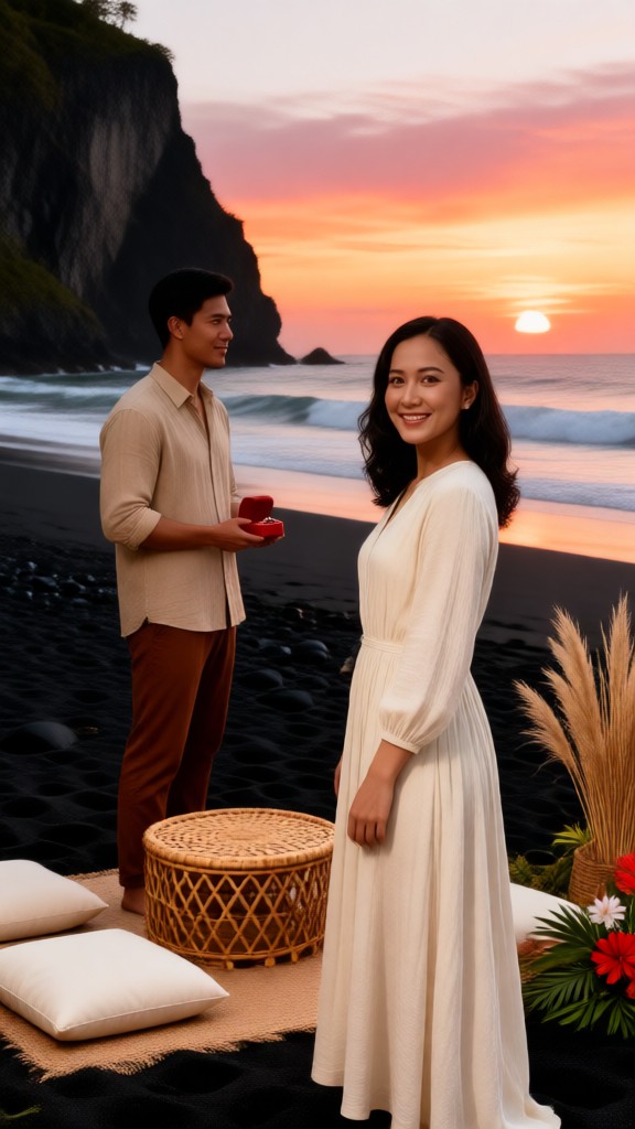 Long Valley Bohemian Beach Picnic Proposal image