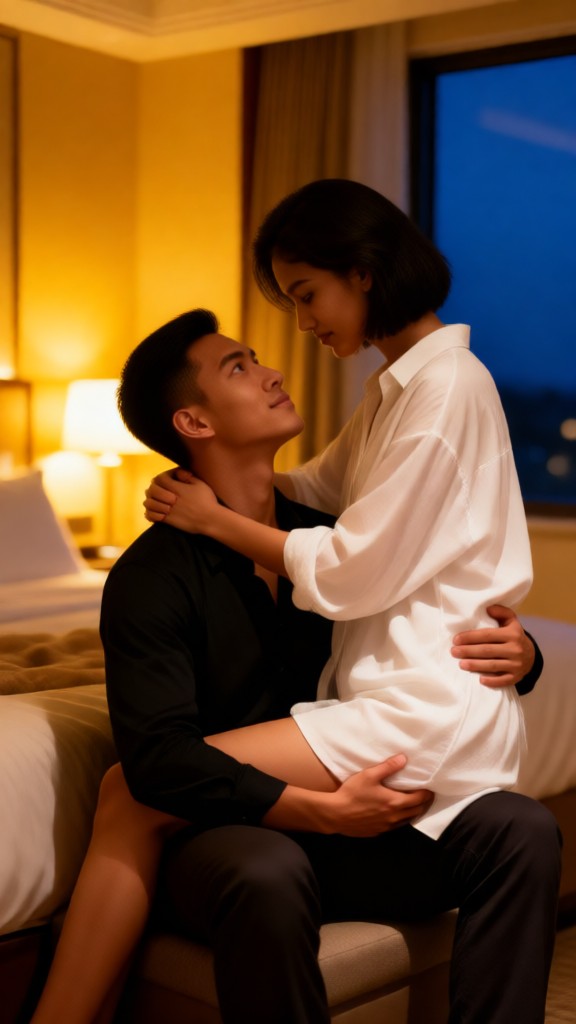 White Shirt Lap Gaze image