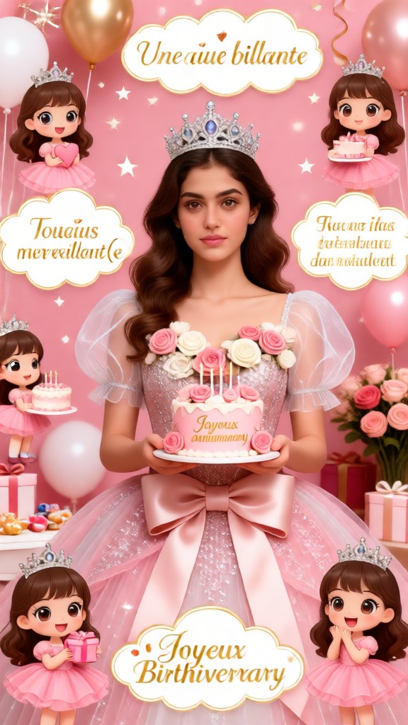 Pink Princess Girl Birthday image