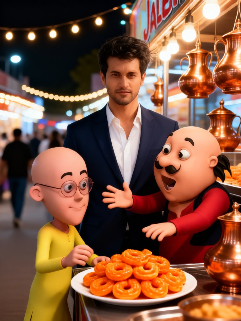 Take a photo with Motu Patlu image