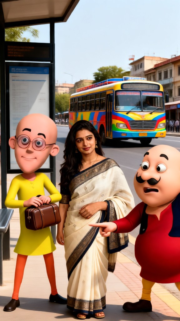 Take a photo with Motu Patlu image