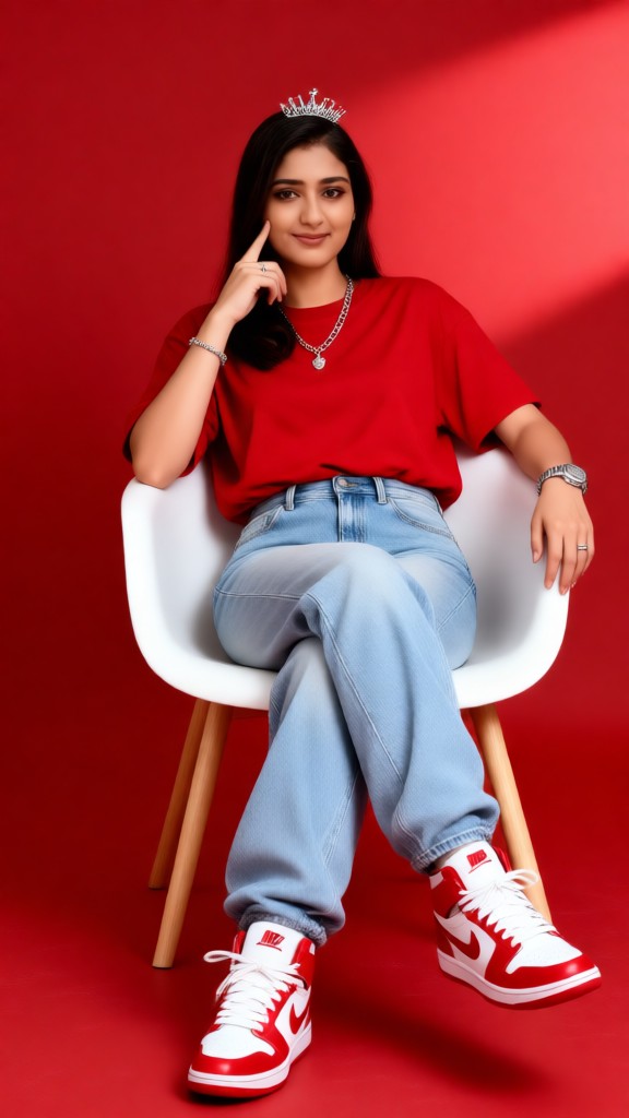 Red Nike Fashion Portrait-B image