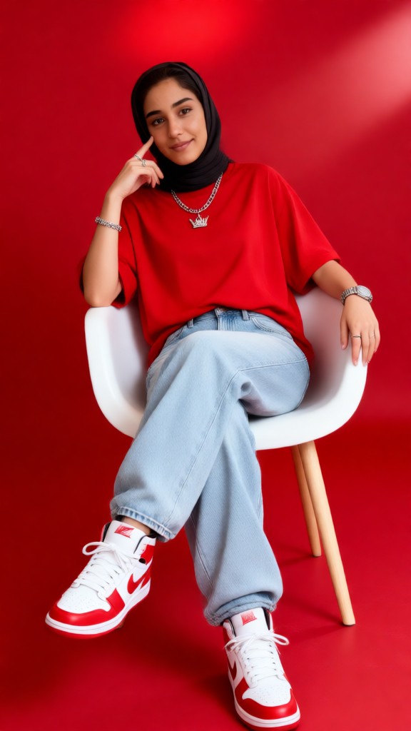 Red Nike Fashion Portrait-S image