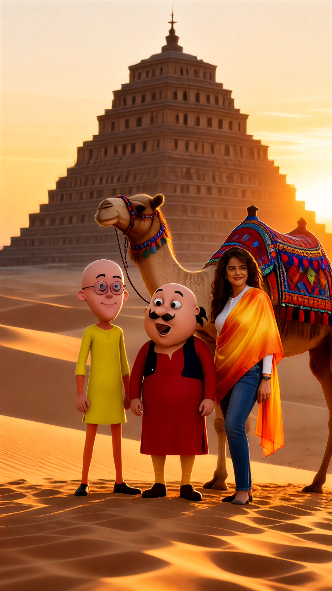 Take a photo with Motu Patlu image