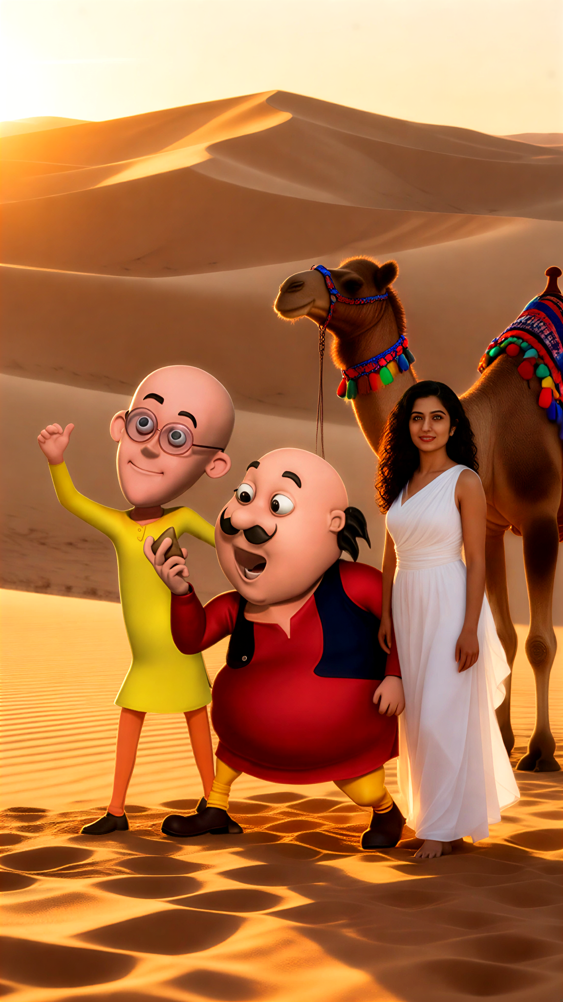 Take a photo with Motu Patlu image