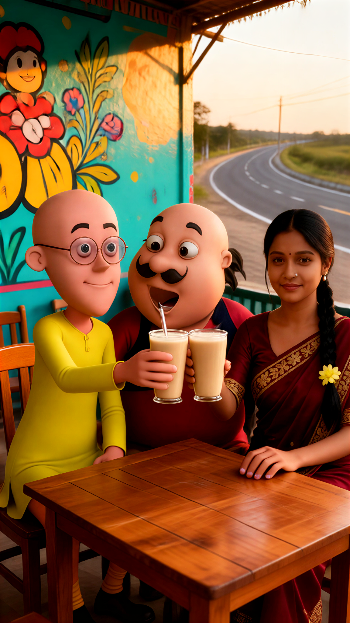 Drink Lassi with Motu Patlu image