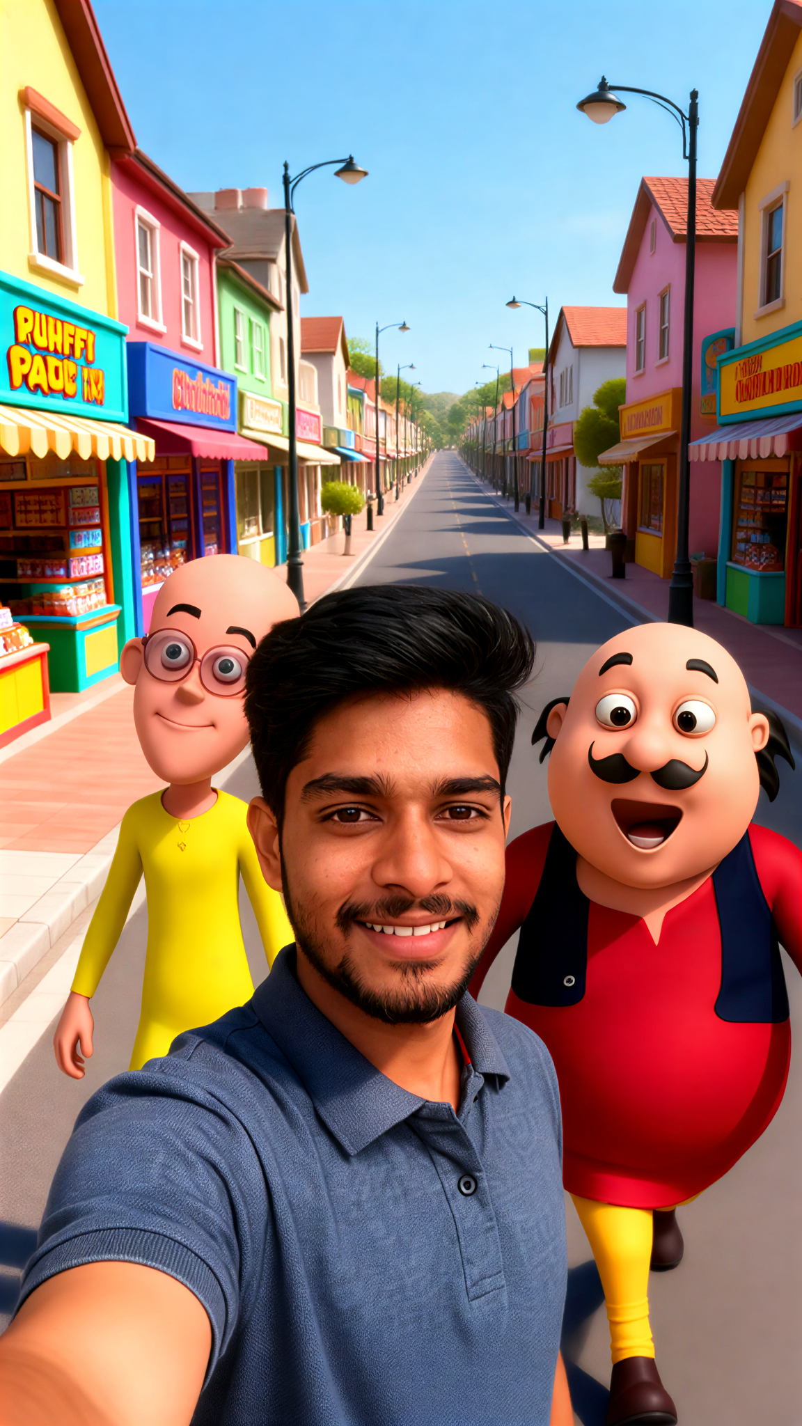 Walk around the animated town with Motu and Patlu image