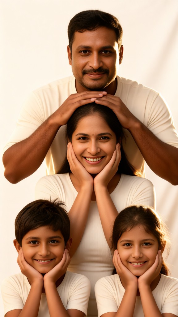 Familia foto de reposo de mentón 2 image