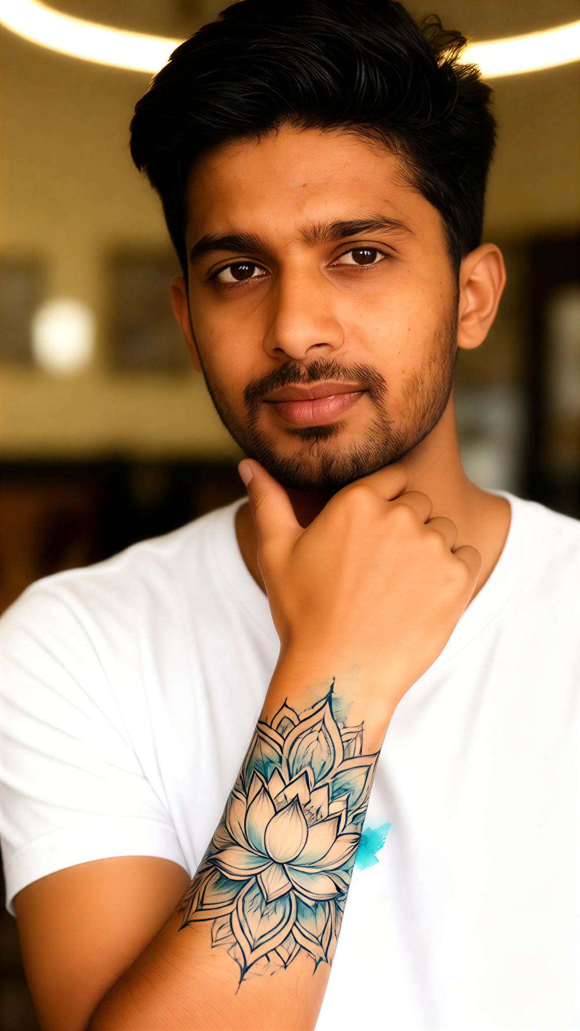 Watercolor Tattoo Portrait image