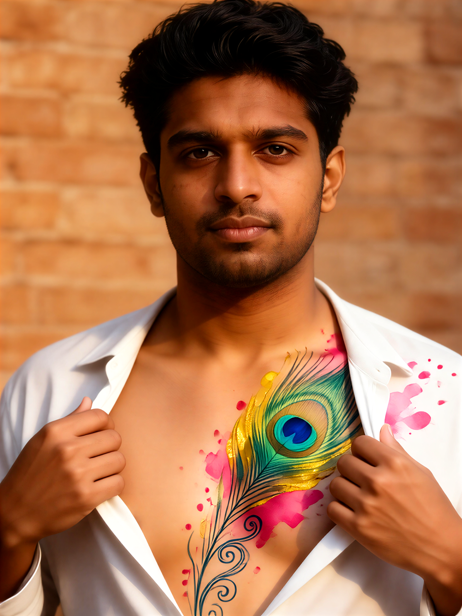 彩色紋身肖像 image