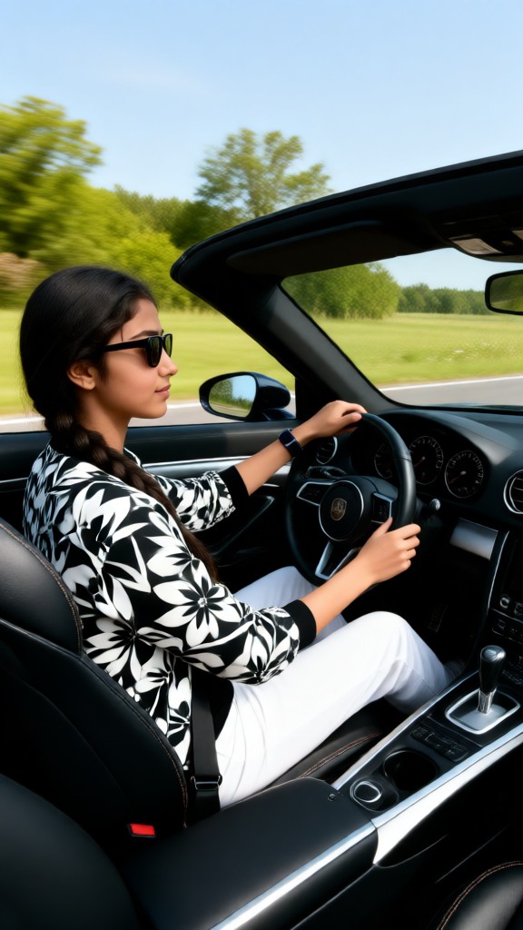 Driving a convertible image