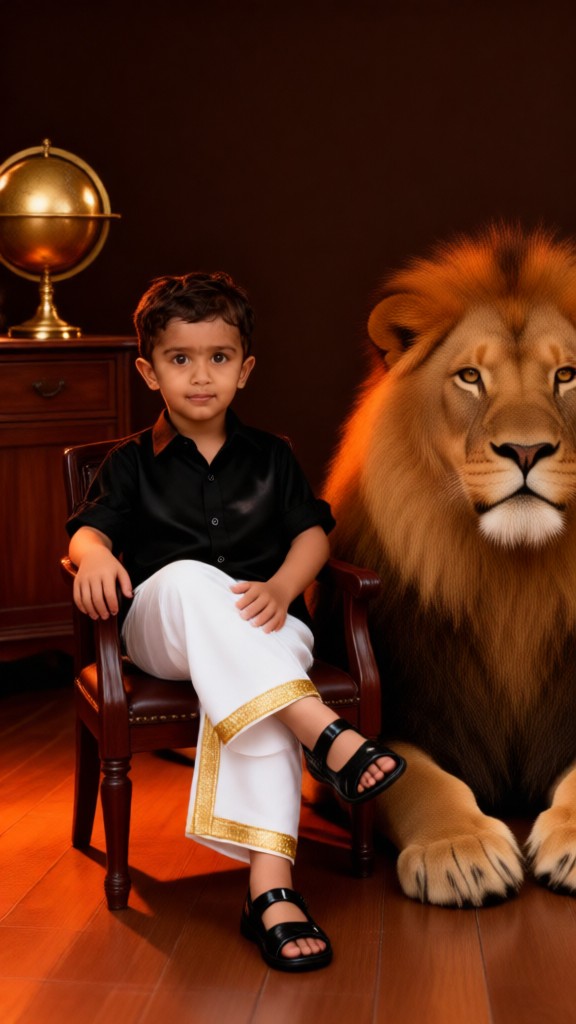 The Baby and the Lion image