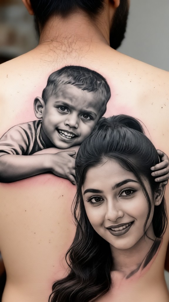 Parent-child tattoos image