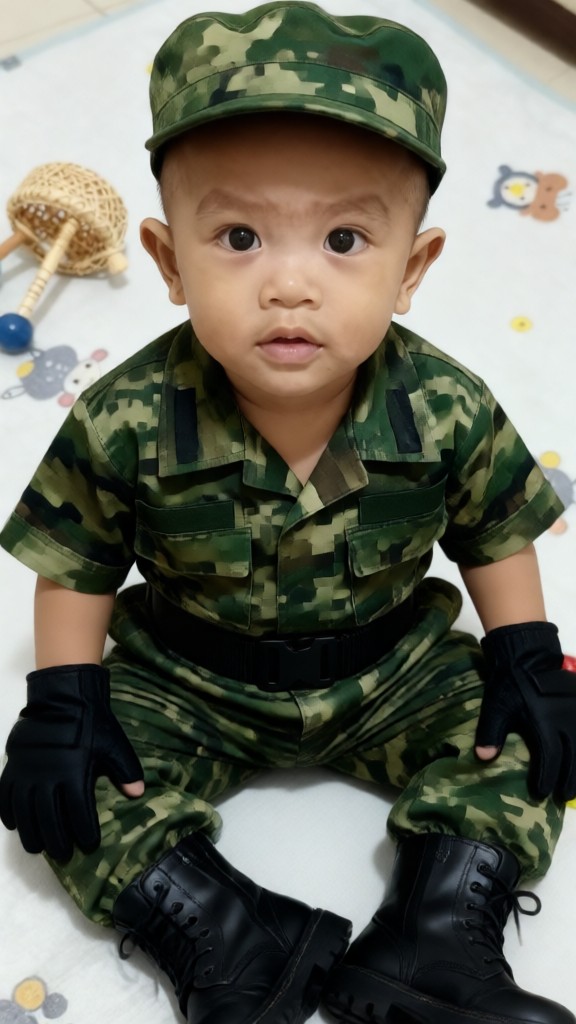Baby in Militäruniform-I image