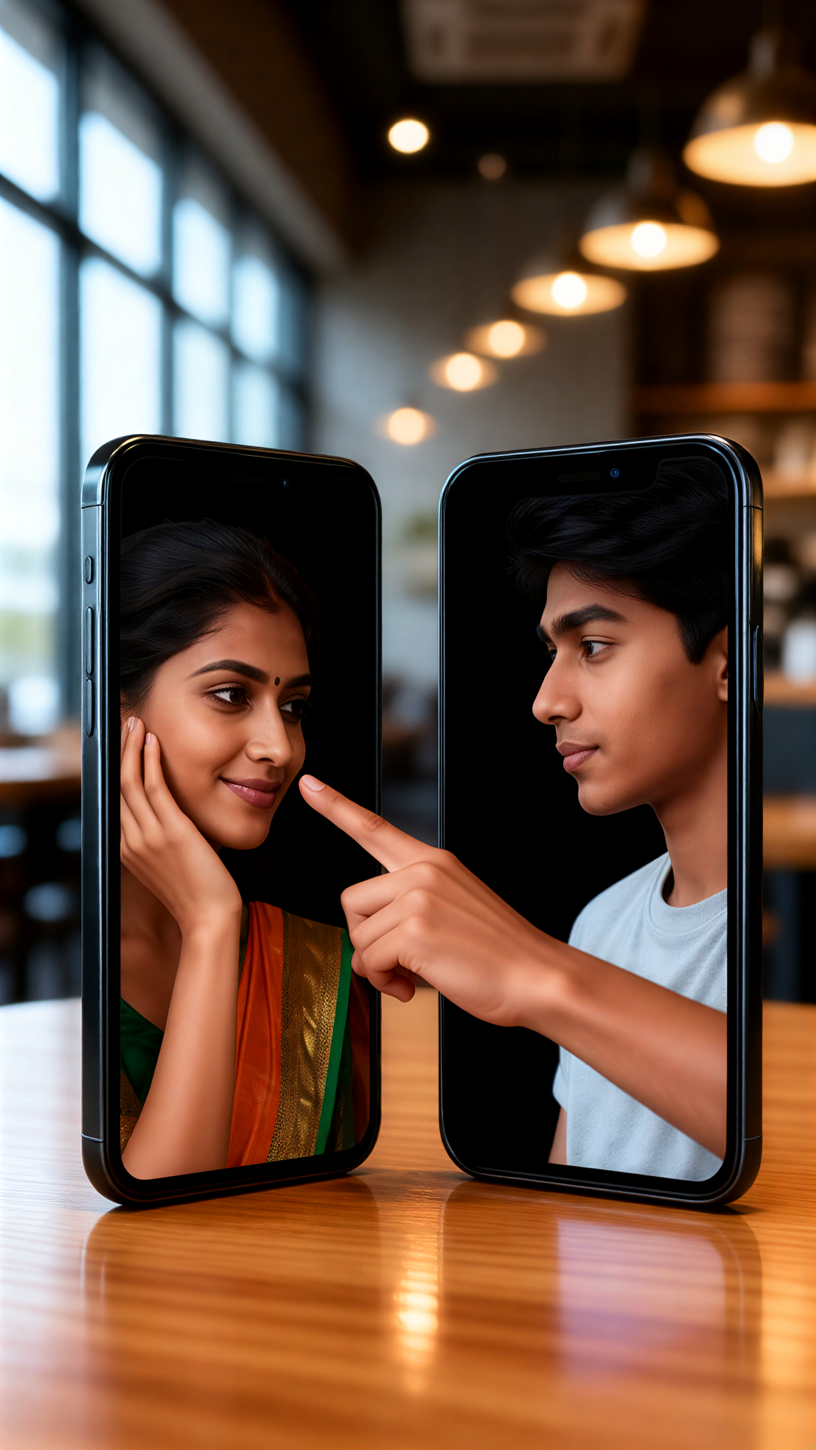 Touching through the screen image