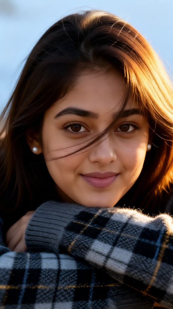 Pretty Checkered Shirt Girl image