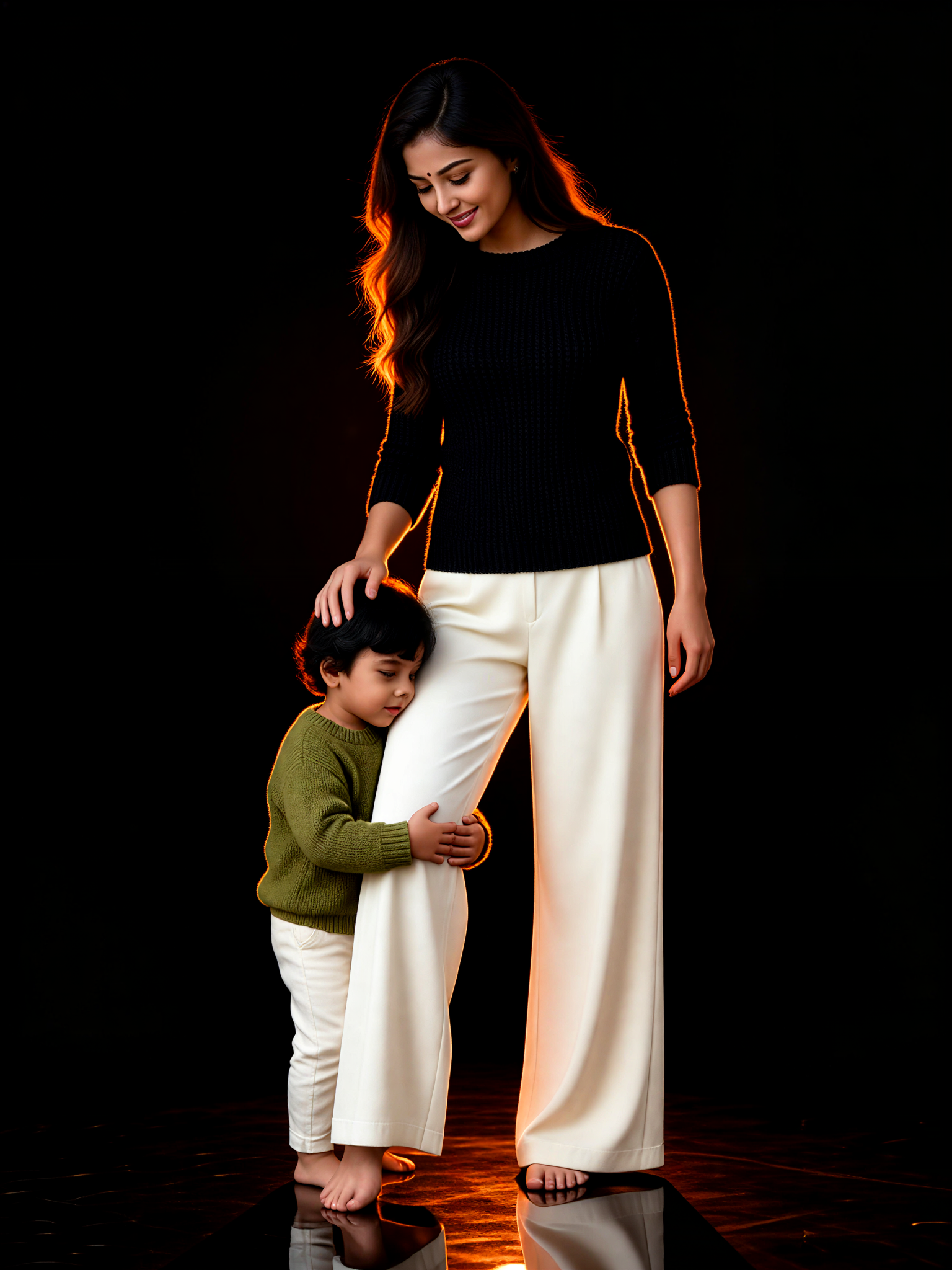 Olive Leg Hug Portrait image