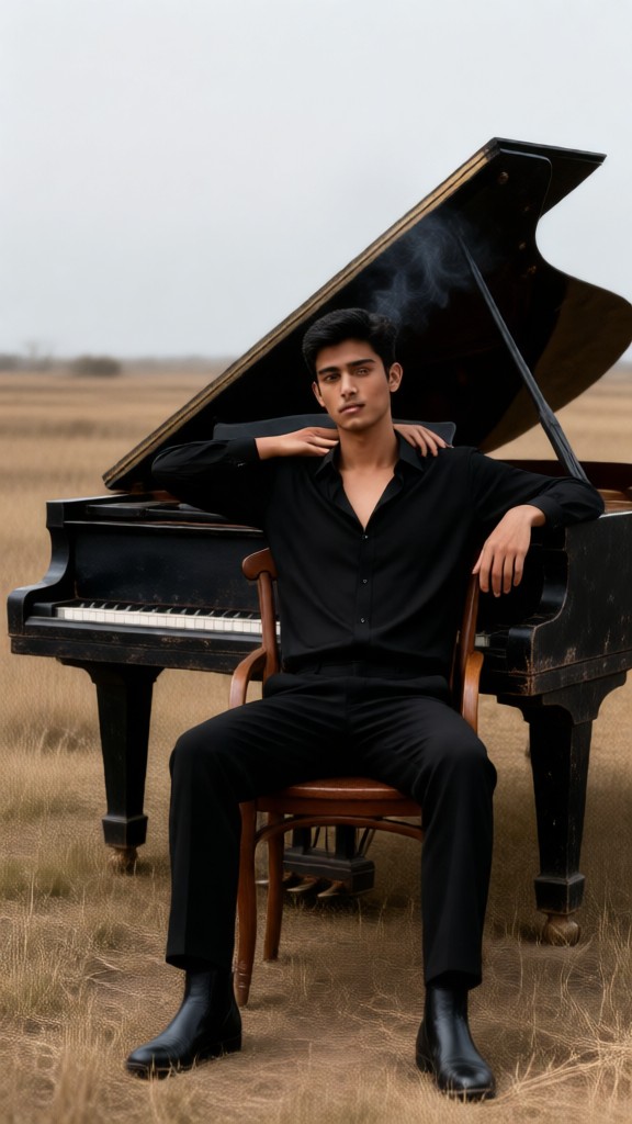 "Burning Piano" Photo Shoot image