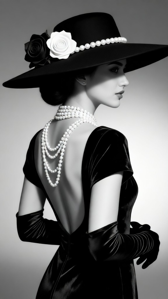 Elegant Hepburn-style photo shoot for women image