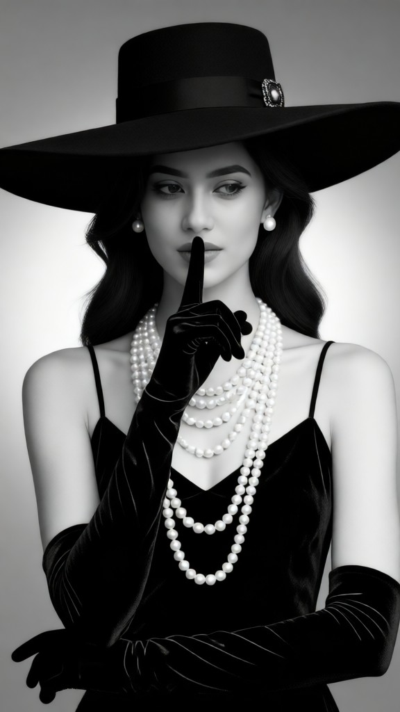 Elegant Hepburn-style photo shoot for women image