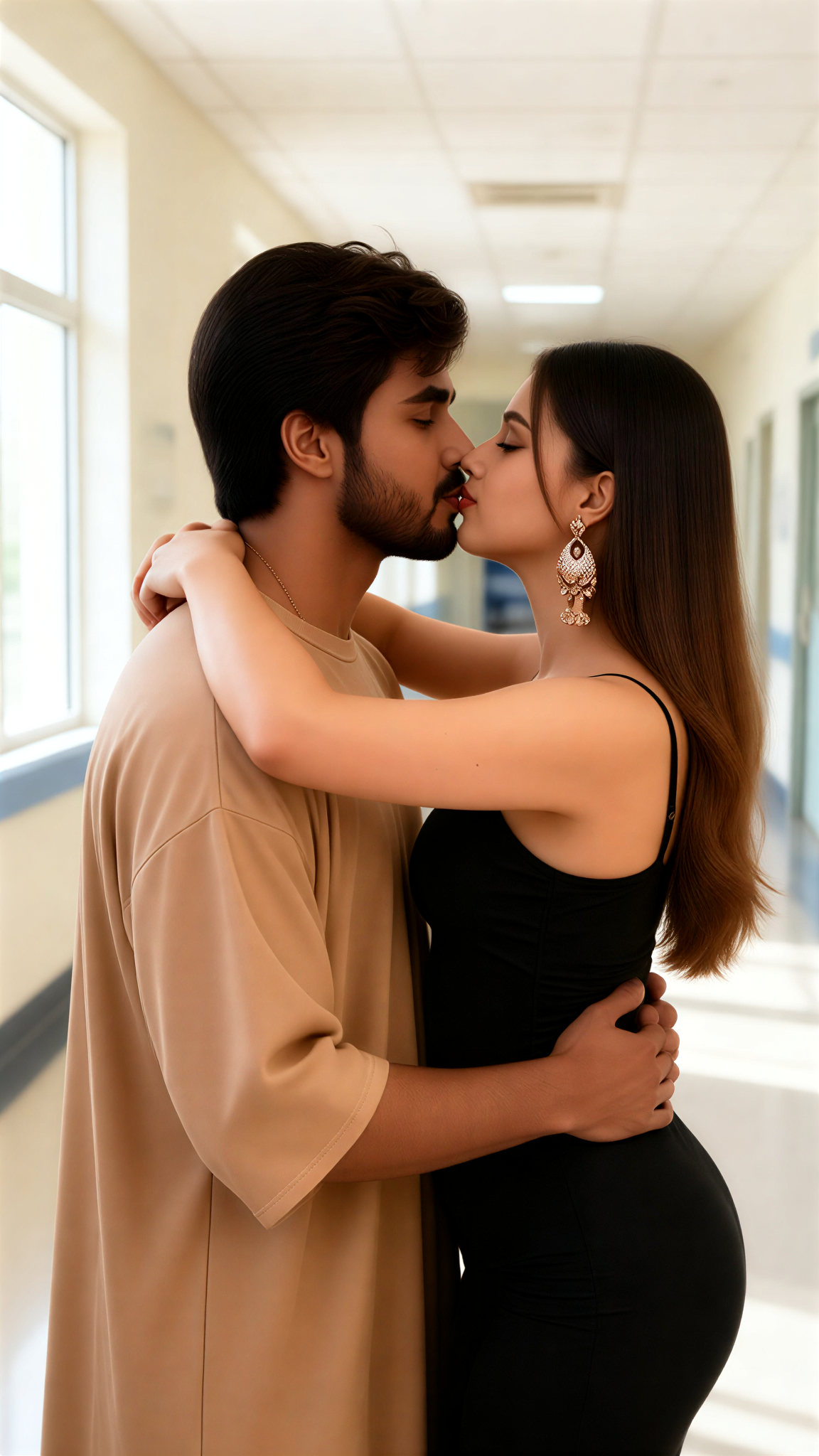 Corridor Reunion Kiss image