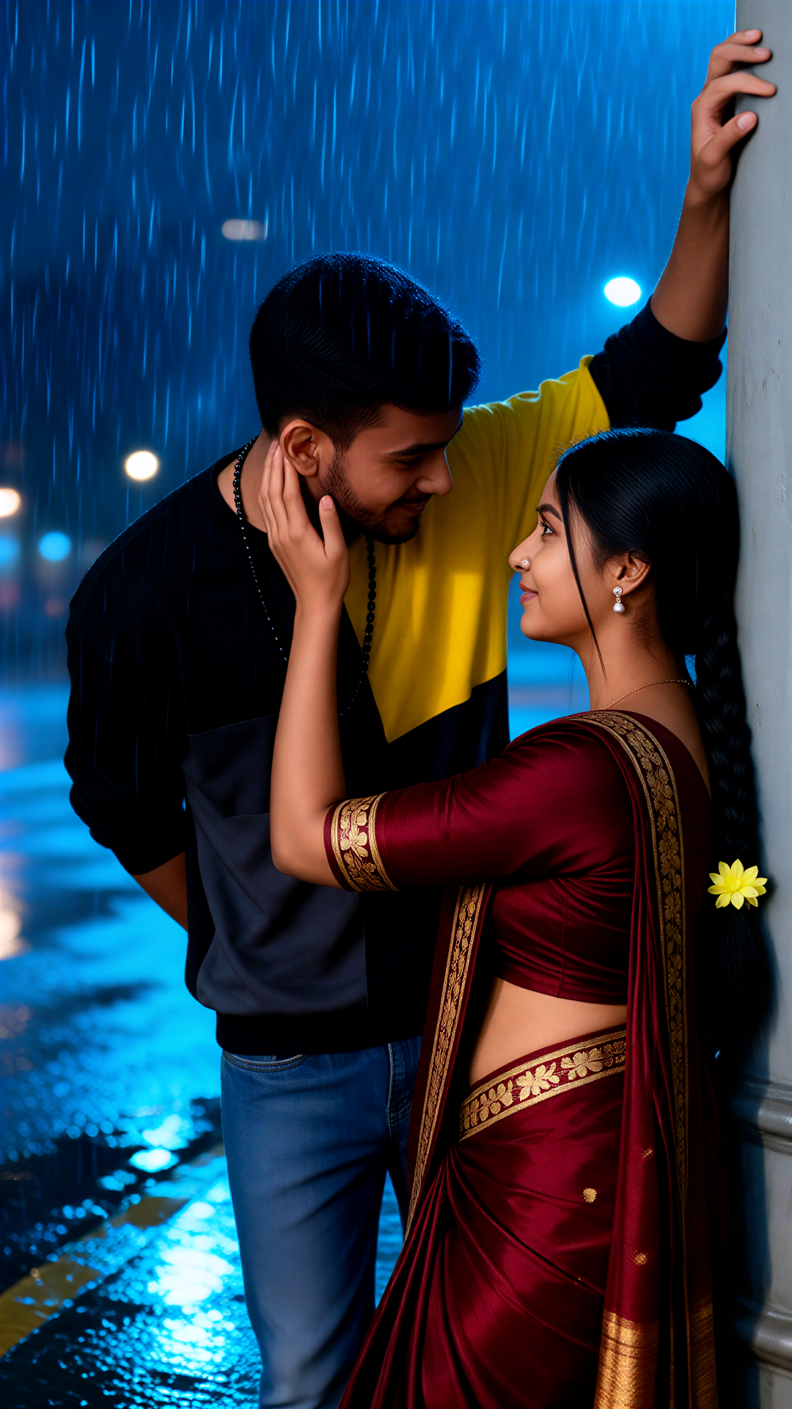 Rainy Pole Kiss image