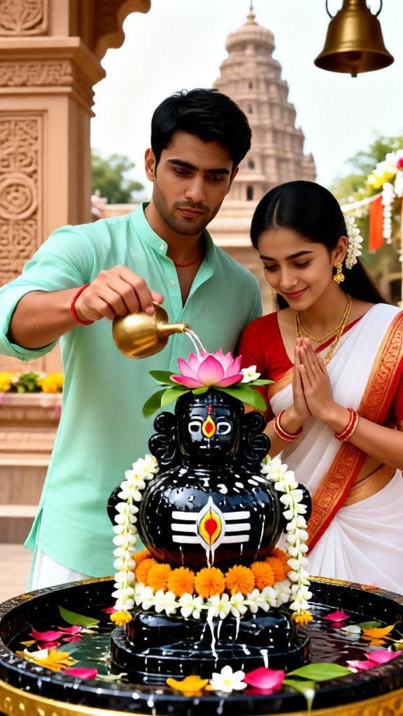 Couple Blessing at a Temple image