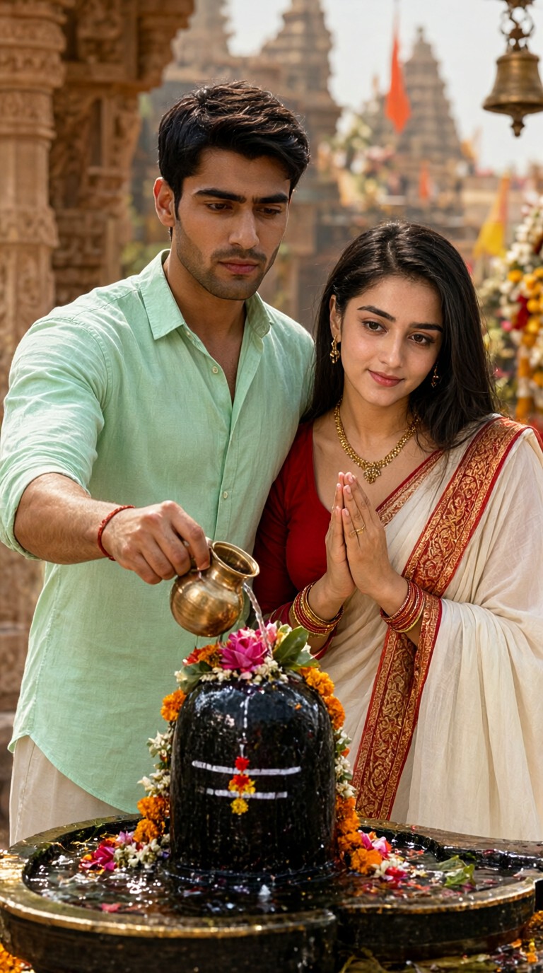 Couple Blessing at a Temple image