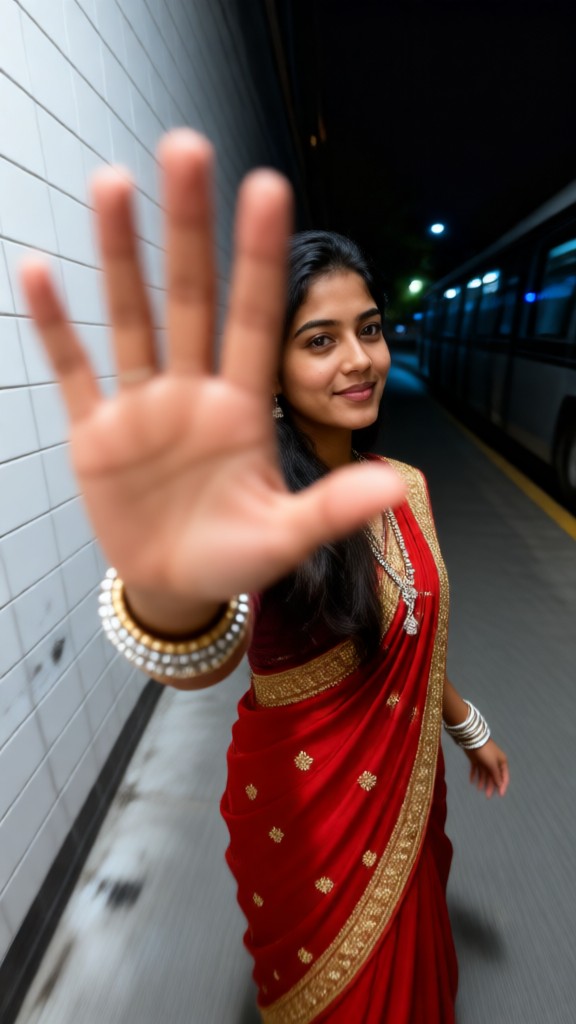 Woman-Don't take picture of me! image