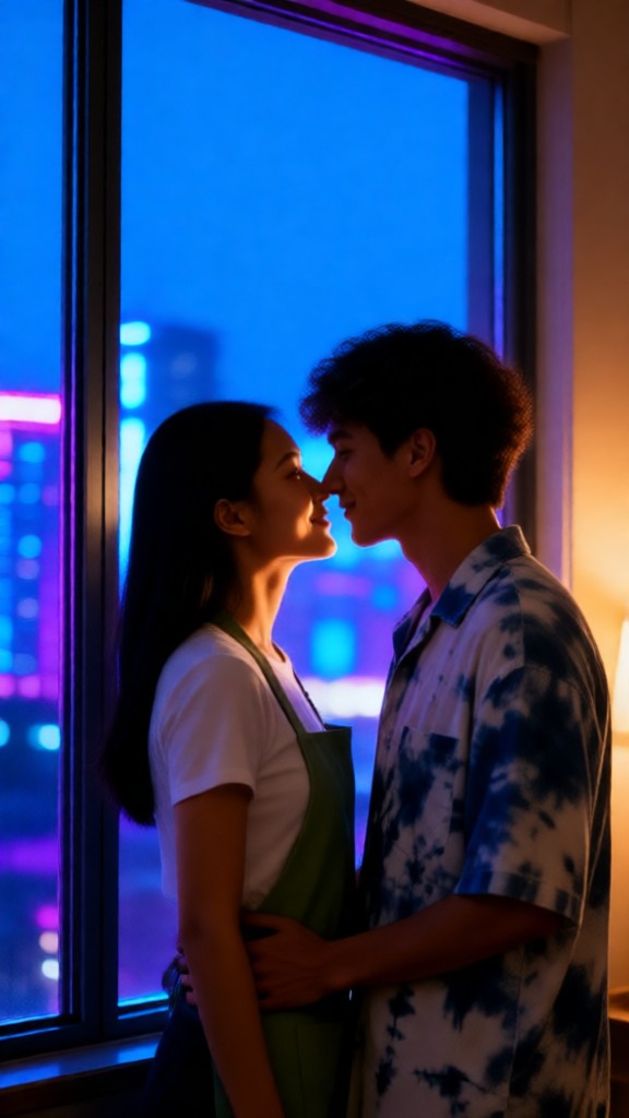 Neon Window Deep Kiss image