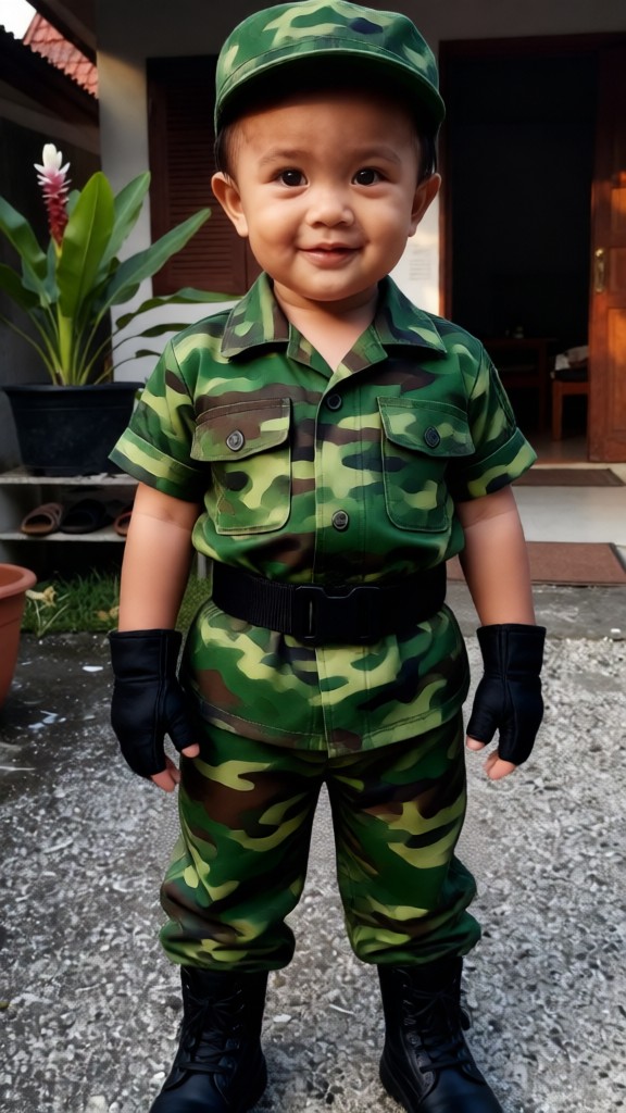 Baby in Militäruniform-MA image