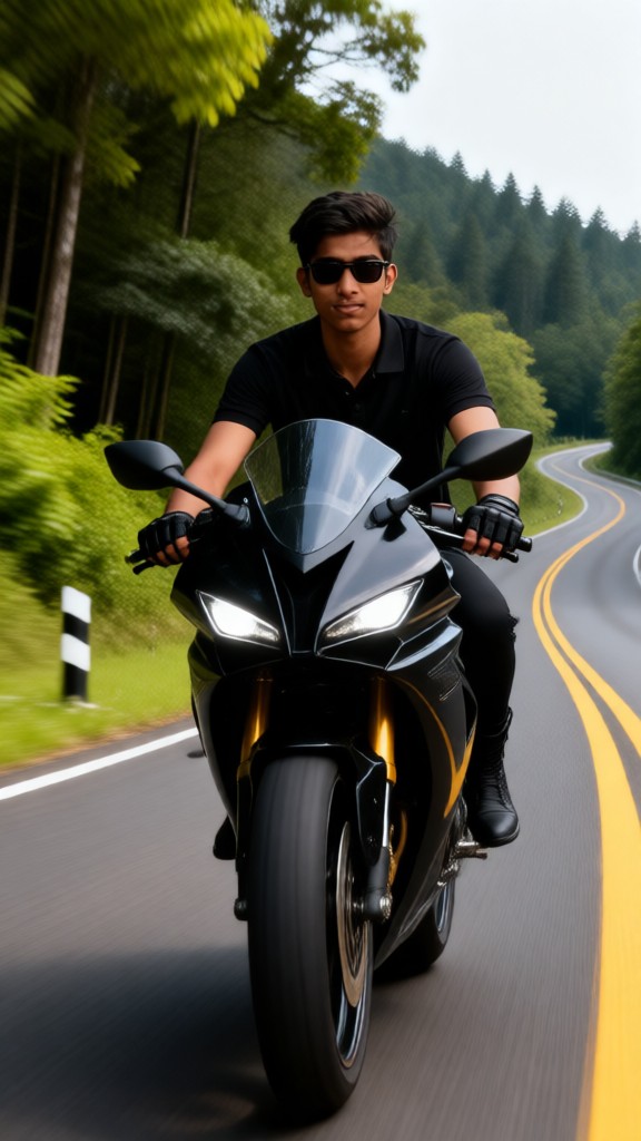 Motorrad auf der Bergstraße image
