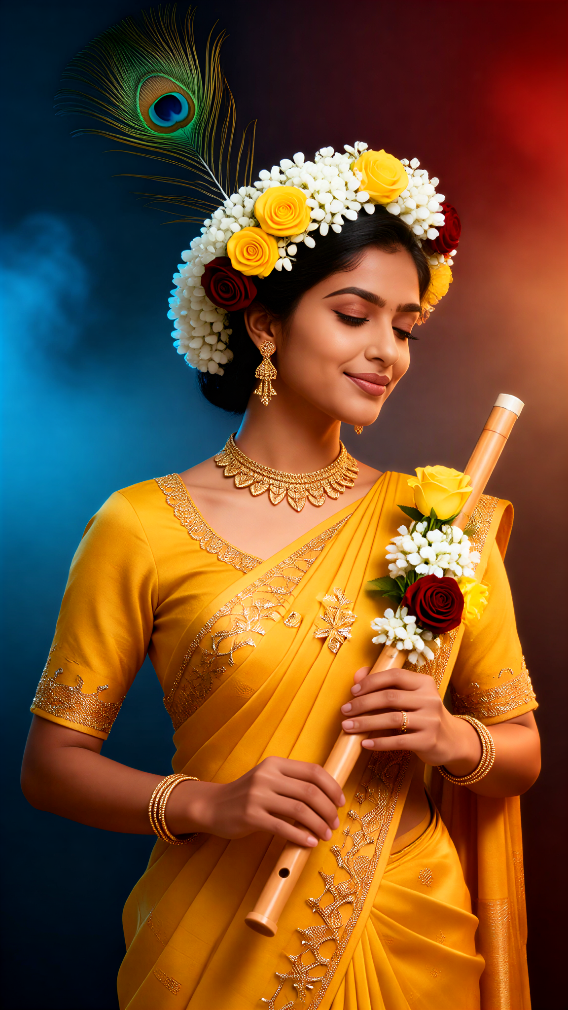 Peacock Ornament Flute-Playing Maiden❤️ image