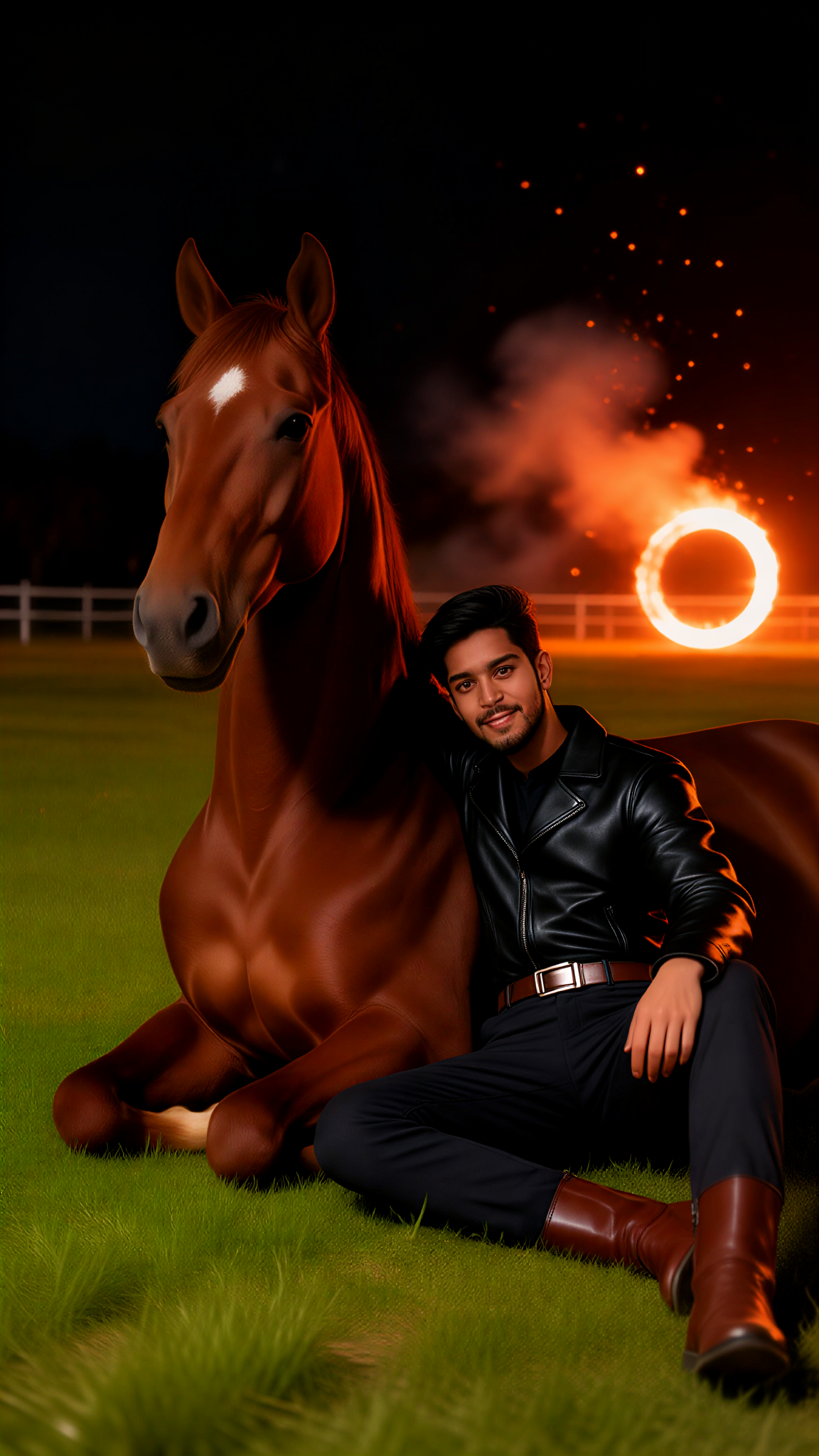 Resting Giant Horse image