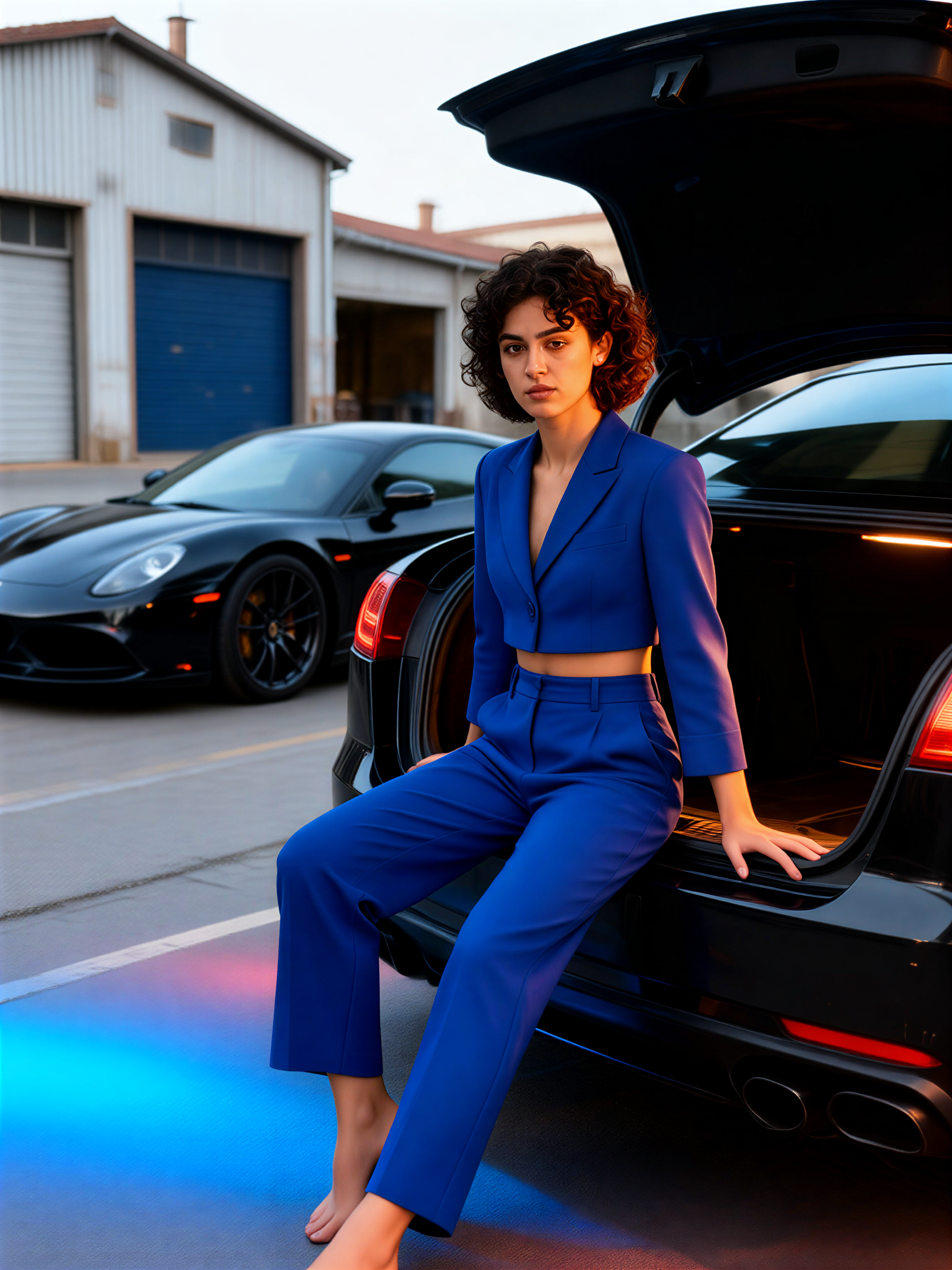 Black Coupe Trunk Pose 48 image