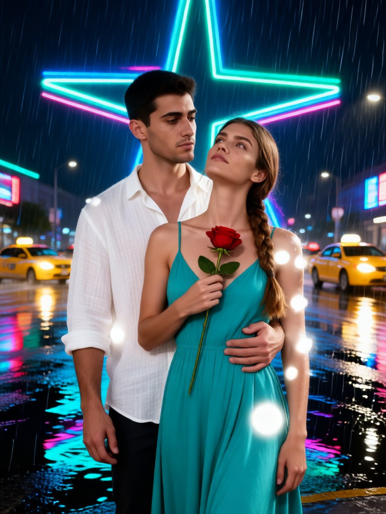 Neon Crossing Rain Rose Kiss 15 image