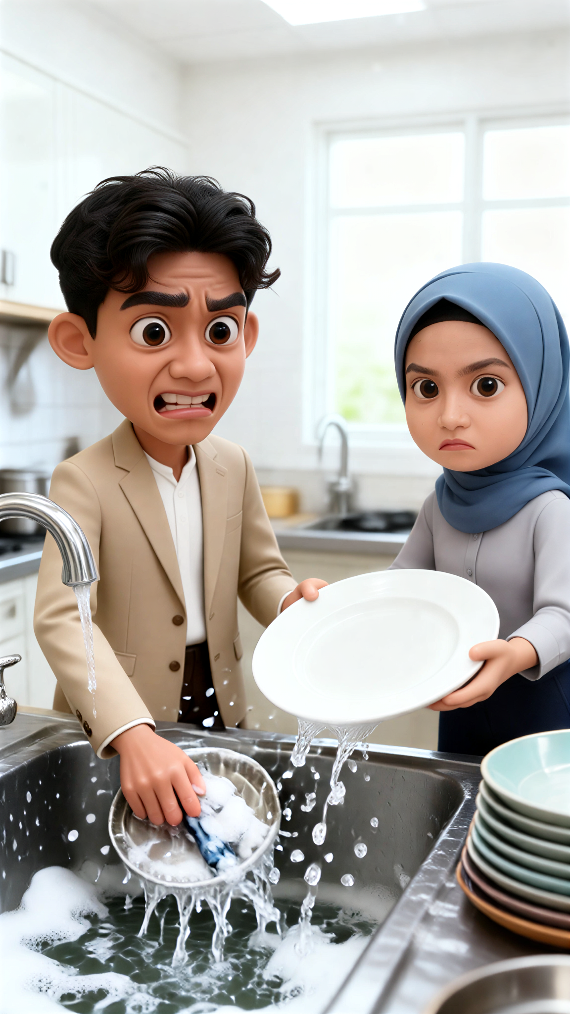 Couple Dish Duty image